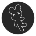 B&W Wee Dead Teddy stickers