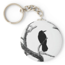 B&W Winter Raven Edgar Allan Poe