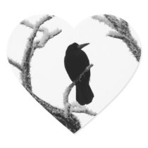 B&W Winter Raven Edgar Allan Poe