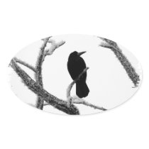 B&W Winter Raven Edgar Allan Poe