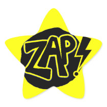 B&WZap Star Stickers