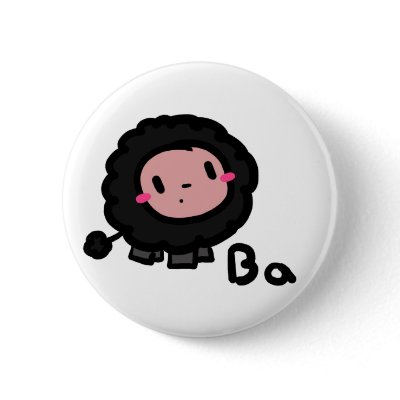 Ba Ba Black Sheep Button by thecraftycrypt