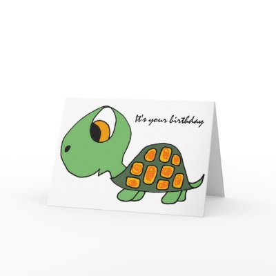 BA- Funny Turtle Birthday Card by naturesmiles