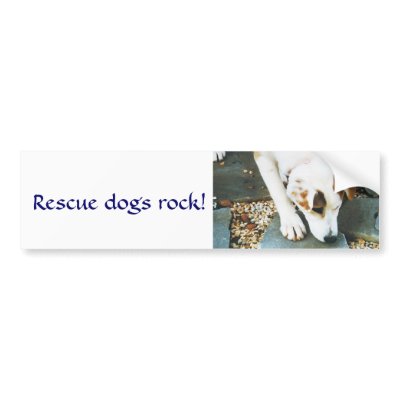 BA-  Rescue dogs rock! bumper sticker by patcallum