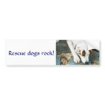 BA-  Rescue dogs rock! bumper sticker bumper stickers