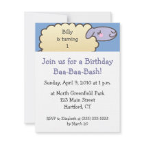 Baa-Baa Birthday Bash Invitations - 4.25 in