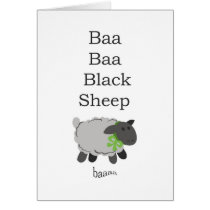 Baa Baa Black Sheep Card