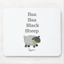 Baa Baa Black Sheep Mouse Pad