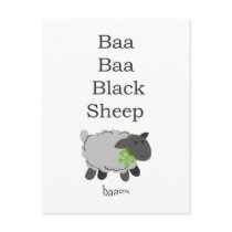 Baa Baa Black Sheep Post Card