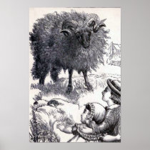 "Baa Baa Black Sheep" Vintage Illustration Print
