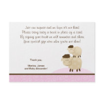 Baa Baa Sheep (Pink colour) RSVP Enclosure Cards Personalised Invite