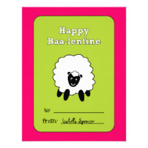 Baa-lentine Kids Valentine Card Custom Invitation