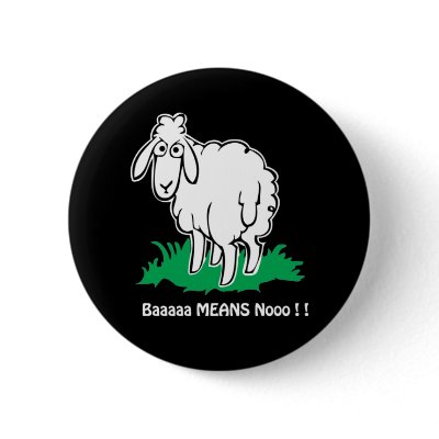 Baa-Means-No Pin by karabunda
