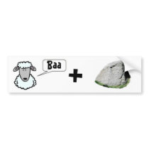 Baa + Rock Bumper Sticker
