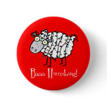 Baaa Humbug Christmas buttons