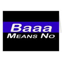 Baaa Means No