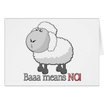 Baaa means NO!