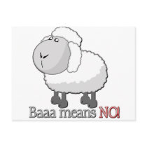 Baaa means NO!
