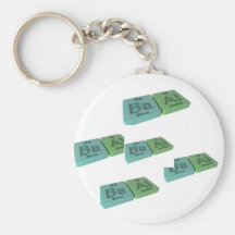 Baal as Ba Barium and Al Aluminium Key Chain