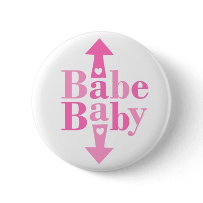 Babe Baby Buttons by pinkinkart