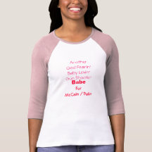 Babe for Palin - Customised Tee Shirt