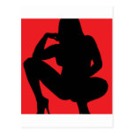 Babe in black 2 postcard