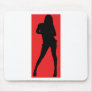 Babe in black mouse pads