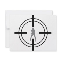 babe in bull´s eye icon invitations