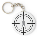 babe in bull´s eye icon key chain