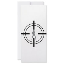 babe in bull´s eye icon custom rack card