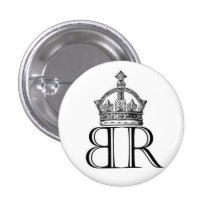 Babe Ruthless Crown Logo Button