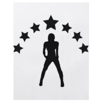babe with stars icon full color flyer