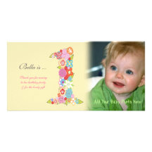 Babies 1st Birthday Thank You Photo Card