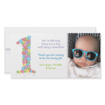 Babies 1st Birthday Thank You Photo Card