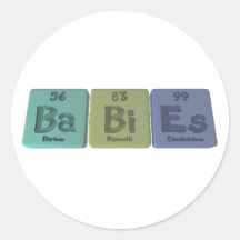 Babies-Ba-Bi-Es-Barium-Bismuth-Einsteinium Stickers