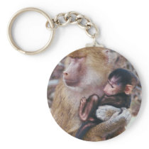 Baboon and Baby Key Chain