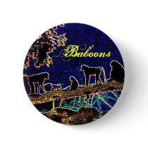Baboon on Tree from Junglewalk,com Pinback Buttons