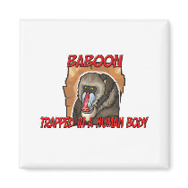 Baboon trapped in a human body