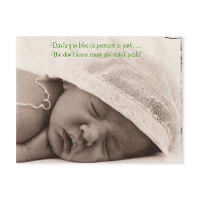 baby04, Darling in blue or precious in pink....... Post Card by daniela703