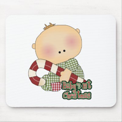 baby 1st christmas baby boy mouse mats by doonidesigns