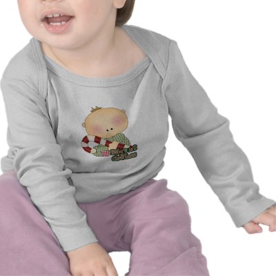 baby 1st christmas baby boy tshirts by doonidesigns