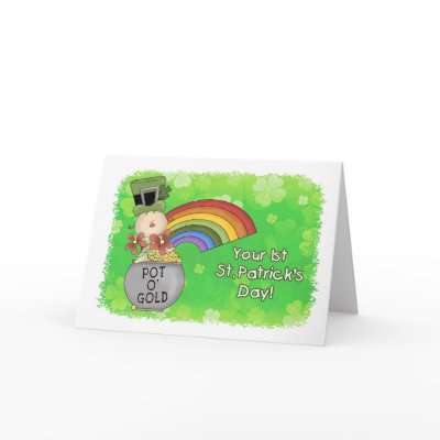 Baby 1st St. Patricks Day Greeting Cards by StarStock