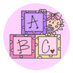 Baby ABC Tshirts and Gifts Round Stickers