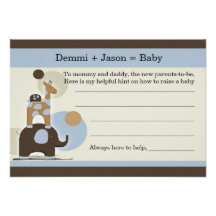 Baby Advise Party Game Custom Invitation