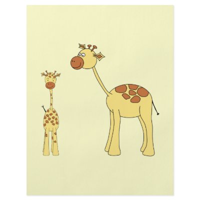 Baby and Adult Giraffe. Flyers by Animal_Art_By_Ali