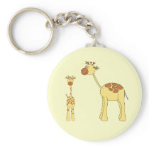 Baby and Adult Giraffe. Key Chains