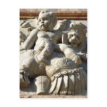 Baby Angel & Lion Sculpture Postcard