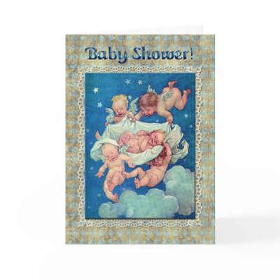 Baby Angels Shower Invitation Card by StarStock