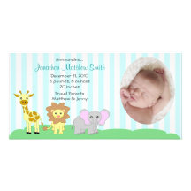 Baby Animals Birth Announcements Photo Card