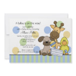 Baby Animals Boy Baby Shower Invitation